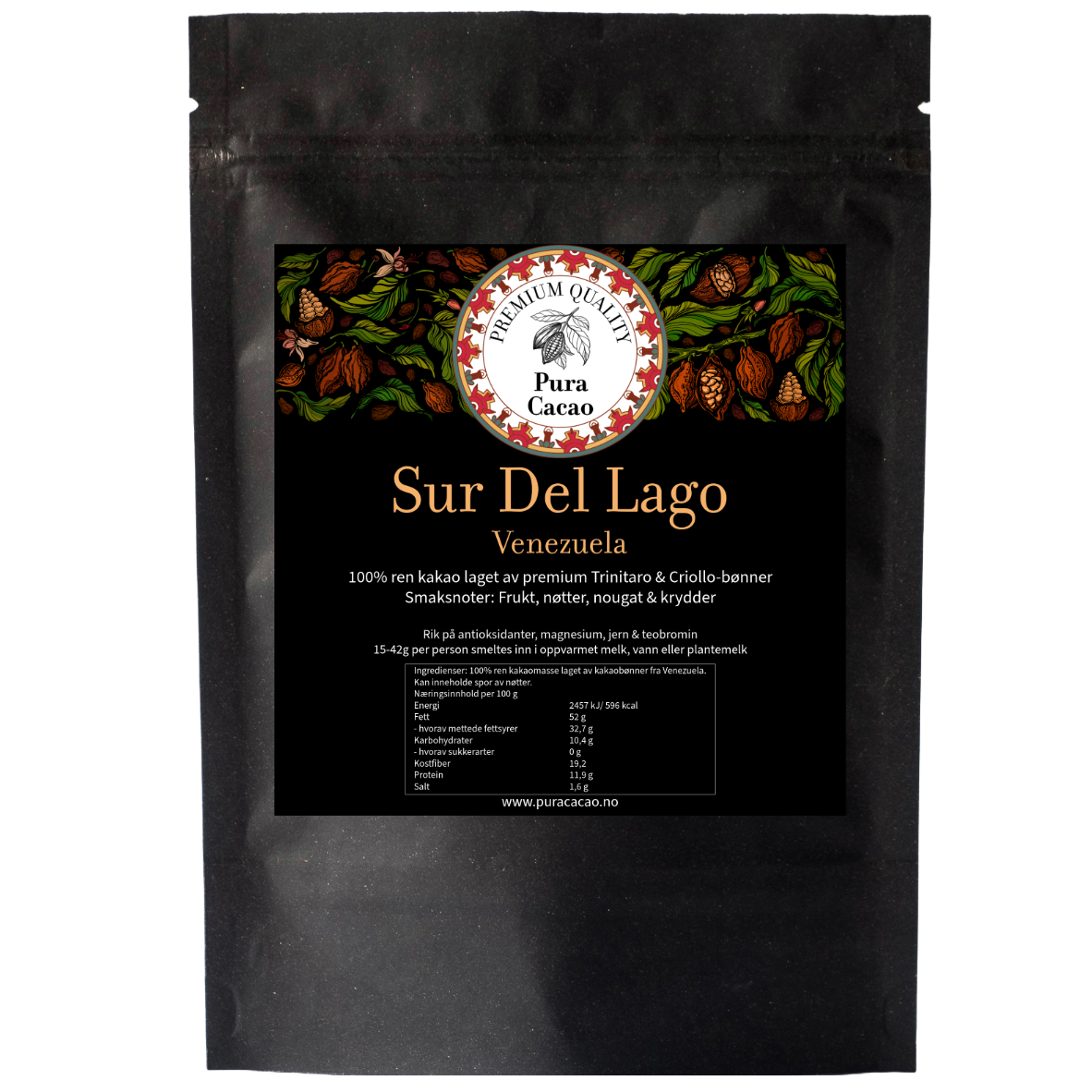 Ekte seremoniell kakao fra Sur del Lago - Venezuela
