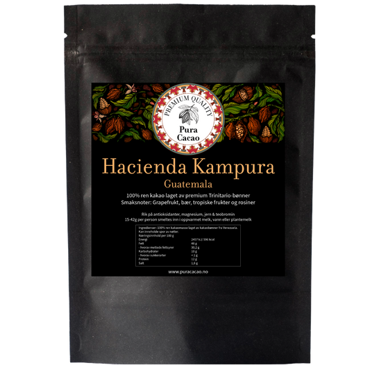 100% ren kakao fra Hacienda Kampura - Guatemala