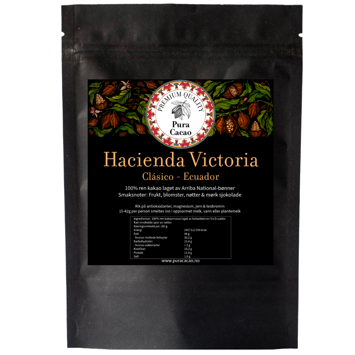 100% ren kakao fra Hacienda Victoria - Clásico - Ecuador