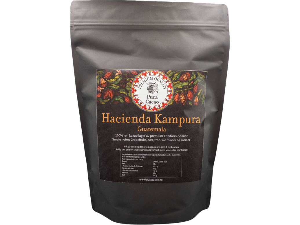 100% ren kakao fra Hacienda Kampura - Guatemala