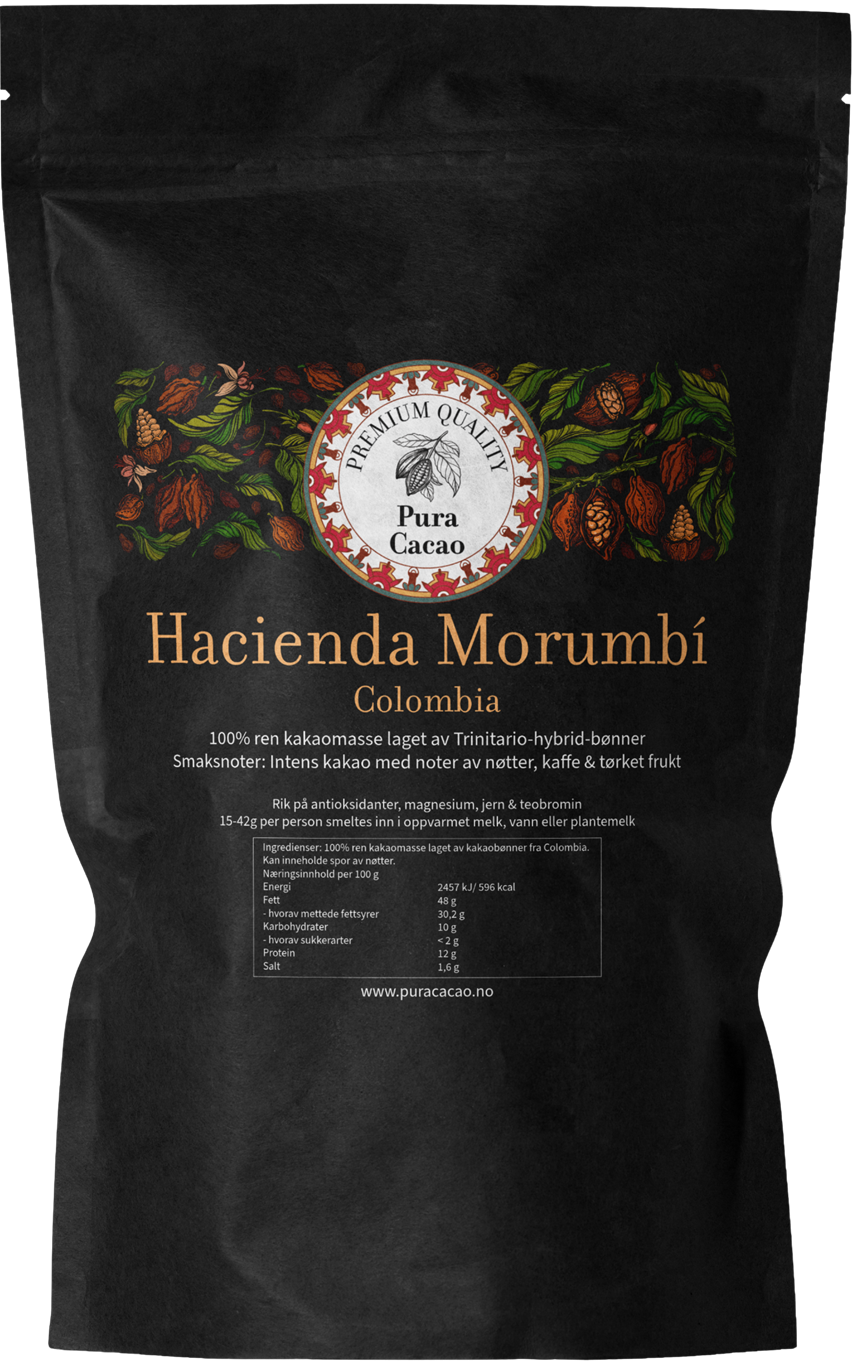 100 % ren kakaomasse fra Hacienda Morumbí - Colombia