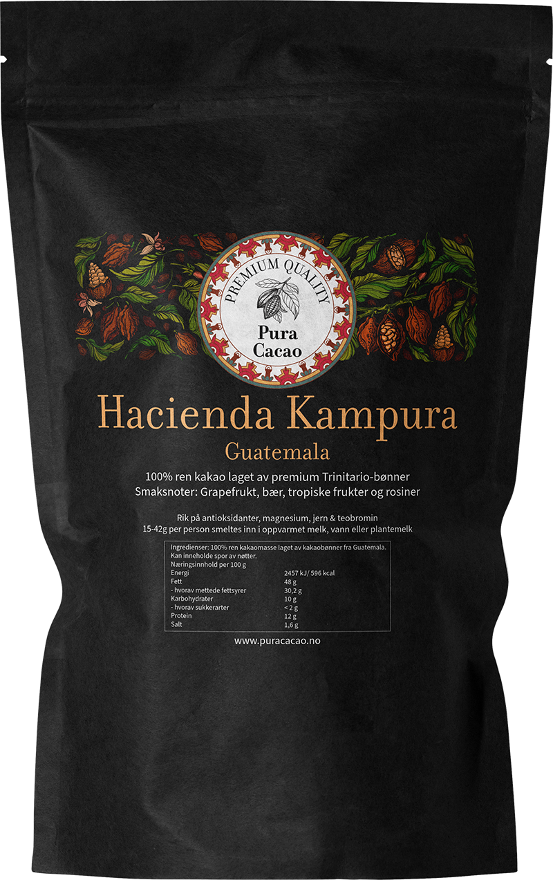 100% ren kakaomasse fra Hacienda Kampura - Guatemala